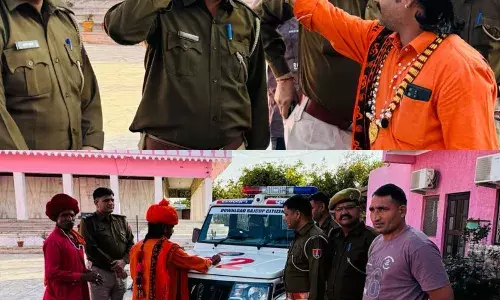 आसींद थाने को मिली 112 वाहन की सुविधा, सवाई भोज महंत  1008 सुरेश दास जी महाराज ने की 112 वाहन की पूजा अर्चना