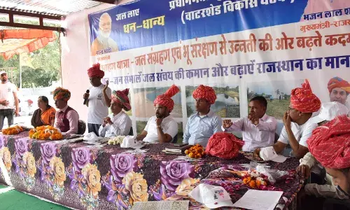 उपखण्ड स्तरीय जल ग्रहण यात्रा का पीपलून्द में भव्य स्वागत