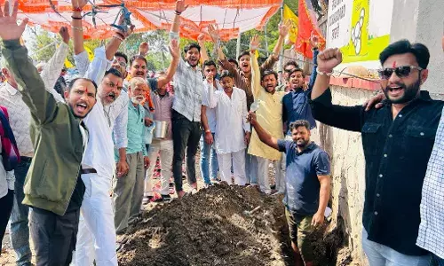 शाहपुरा में भगवान  परशुराम की मूर्ति स्थापना हेतु सर्कल का हुआ भूमि पूजन