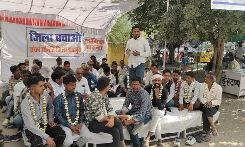 शाहपुरा जिला समाप्त करने के विरोध में ध्ररना 52 वे दिन भी अनवरत जारी