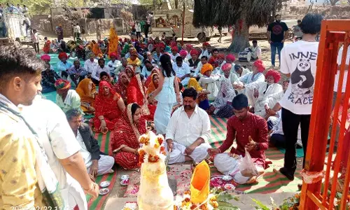 लाडपुरा में 151 कलश यात्रा के साथ पंच दिवसीय पंच कुण्डात्मक महायज्ञ के साथ उद्यापन कार्यक्रम का शुभारंभ