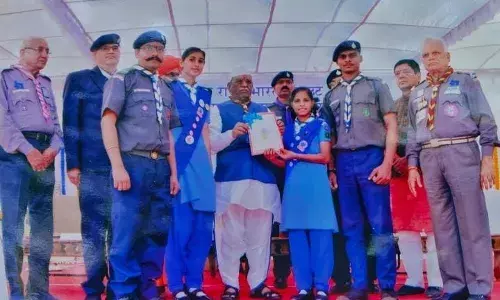 शाहपुरा के स्काउट गाइड को किया राज्यपाल महामहिम ने जयपुर में सम्मानित