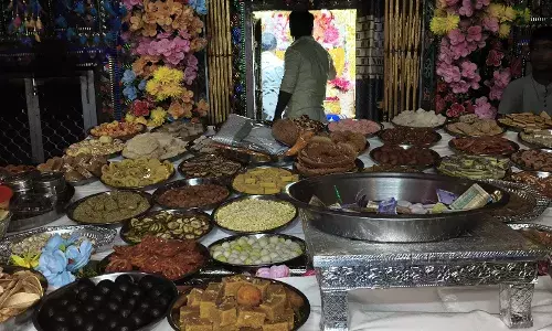 सिंगोली चारभुजा में छप्पन भोग लगाया