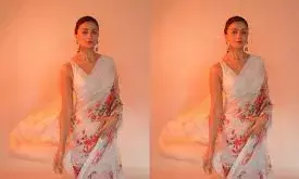 होली पर अपनाएं आलिया भट्ट के 5 बेस्ट व्हाइट साड़ी लुक