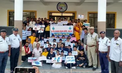 विश्व जल दिवस पर नगर में निकाली जनजागृति रैली