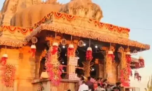 श्रद्धालु माता के चरणों में शीश नवाकर कर रहे हे  परिवार की सुख-समृद्धि की कामना