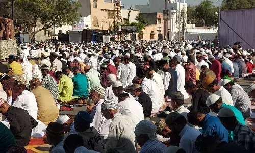 भीलवाड़ा में नमाज अदा की, दिया भाई-चारे का संदेश; देखें तस्वीरें