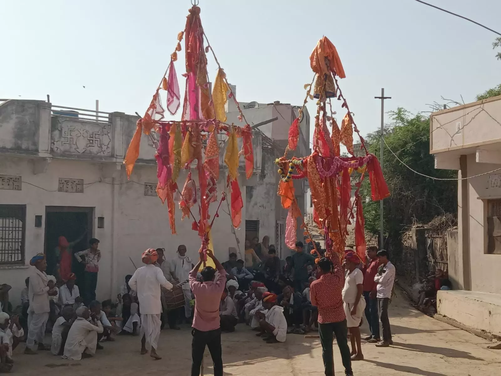 रामनवमी पर खेड़ा खूंट माता के नेजे निकाली