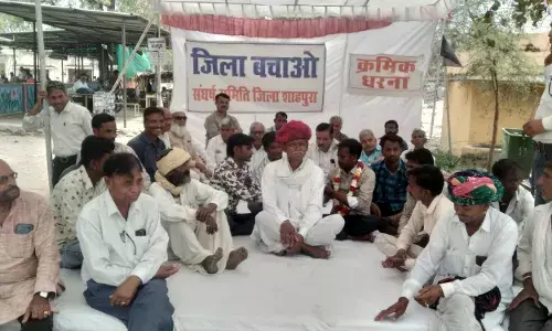 शाहपुरा जिला बचाओ आंदोलन 99 वे दिन भी अनवरत जारी