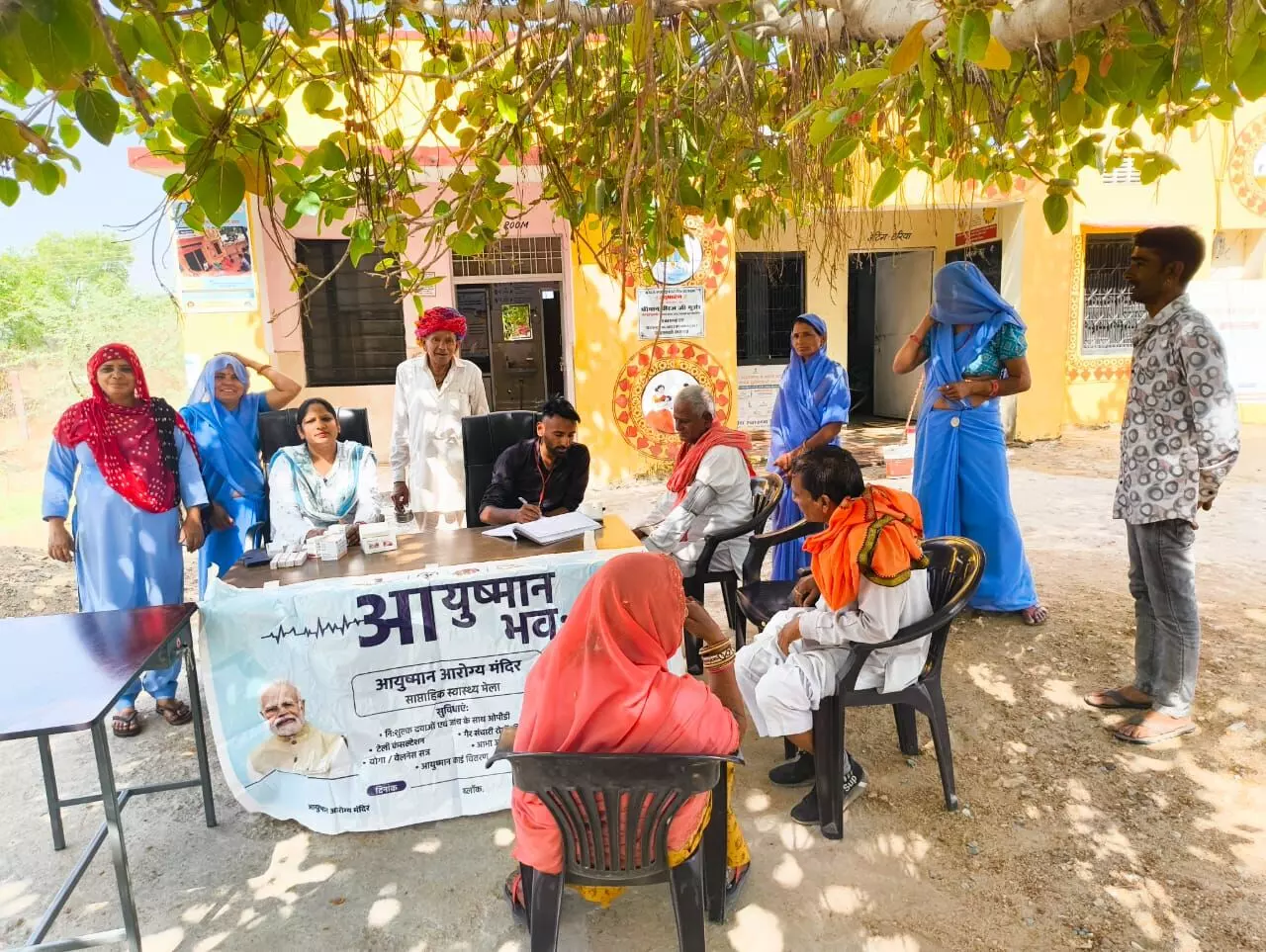 आयुष्मान आरोग्य शिविर का आयोजन आयुष्मान आरोग्य शिविर का आयोजन
