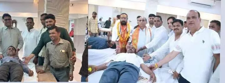 ब्रह्मभट की प्रथम पुण्यतिथि पर 262 यूनिट रक्तदान ब्रह्मभट की प्रथम पुण्यतिथि पर 262 यूनिट रक्तदान