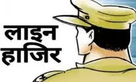 बजरी के तीन ट्रैक्टर व पत्थर लदा एक डंपर पकडऩे वाला एएसआई लाइन हाजिर
