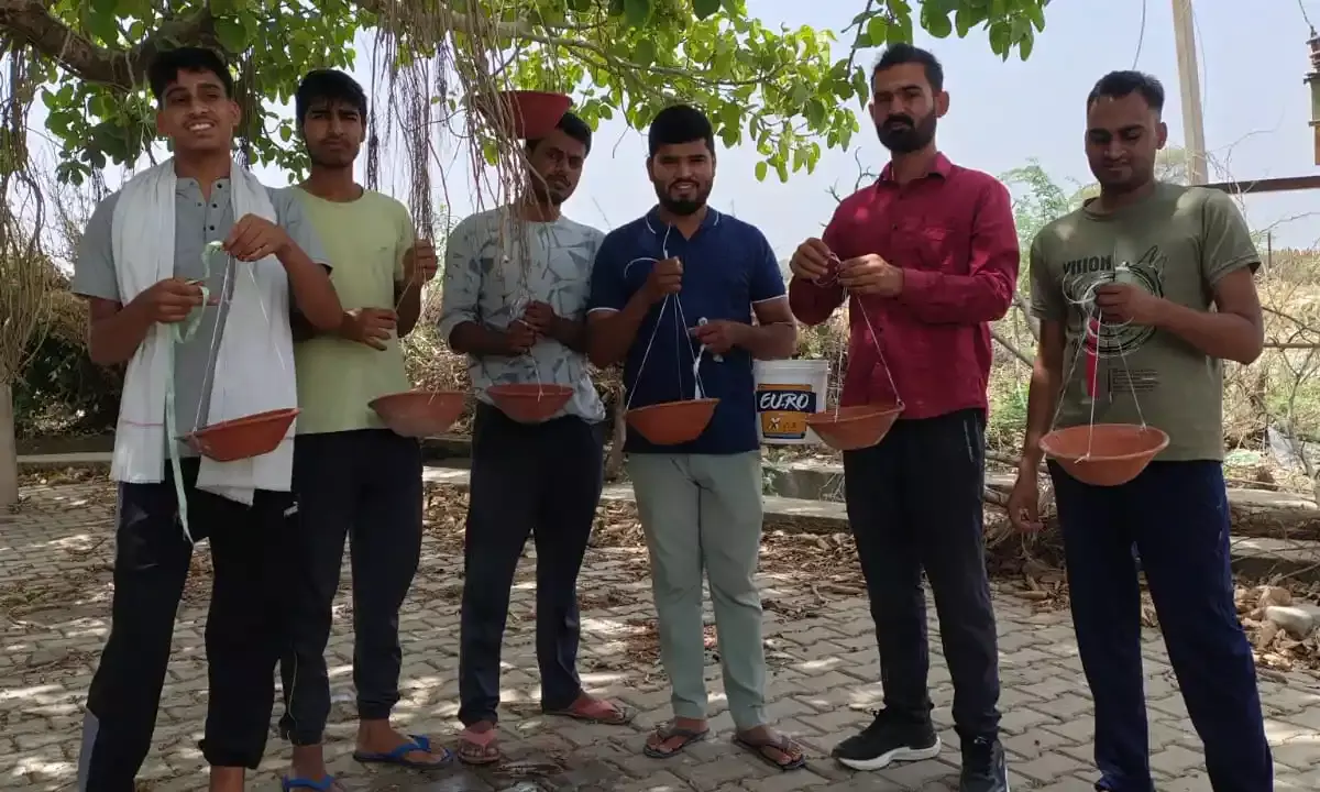 पक्षियों के लिए 101 मिट्टी के परिंडे लगाए पक्षियों के लिए 101 मिट्टी के परिंडे लगाए