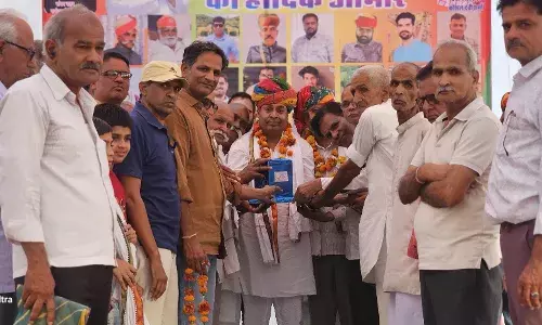 खजूरी को पंचायत समिति का दर्जा मिलने पर विधायक गोपीचंद मीणा का जोरदार स्वागत