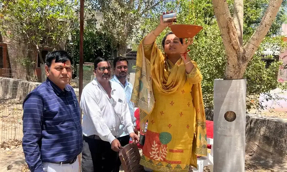 हमीरगढ़ उपखंड कार्यालय परिसर में 11 परिंडे बांधे हमीरगढ़ उपखंड कार्यालय परिसर में 11 परिंडे बांधे