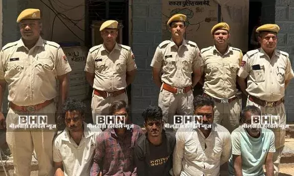 मांडलगढ़, बिजौलिया, बिगोद, रायपुर, शाहपुरा में चोरी लूट की वारदाते करने वाले अंतर्राज्यीय गिरोह के पांच सदस्ये बैंक डकैती की योजना बनाते गिरफ्तार मांडलगढ़, बिजौलिया, बिगोद, रायपुर, शाहपुरा में चोरी लूट की वारदाते करने वाले अंतर्राज्यीय गिरोह के पांच सदस्ये बैंक डकैती की योजना बनाते गिरफ्तार
