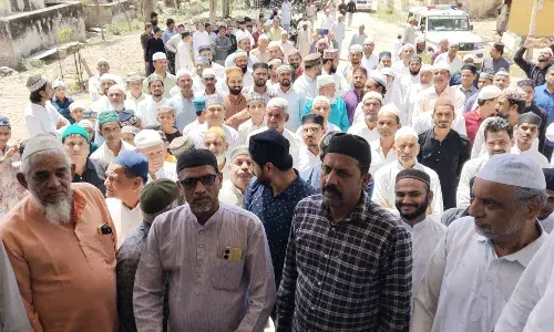 बदनोर कस्बे में आतंक के खिलाफ मुस्लिम समाज उतरा सड़को पर
