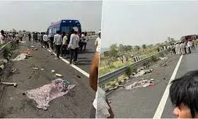 तेज रफ्तार पिकअप ने11 सफाई कर्मचारियों को कुचला 7 की मोत 4 घायल तेज रफ्तार पिकअप ने11 सफाई कर्मचारियों को कुचला 7 की मोत 4 घायल