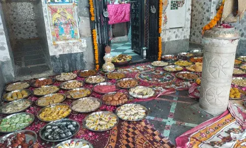 चावंडिया फूलडोल महोत्सव- ठाकुर जी का केसर से अभिषेक कर लगाया छप्पन भोग चावंडिया फूलडोल महोत्सव- ठाकुर जी का केसर से अभिषेक कर लगाया छप्पन भोग