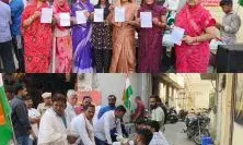 देवगढ़ में पीएम मोदी को खून से लिखा पत्र, युवा, बुजुर्गों सहित महिला शक्ति ने आक्रोश प्रदर्शन में लिया भाग