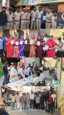 देवगढ़ में पीएम मोदी को खून से लिखा पत्र, युवा, बुजुर्गों सहित महिला शक्ति ने आक्रोश प्रदर्शन में लिया भाग