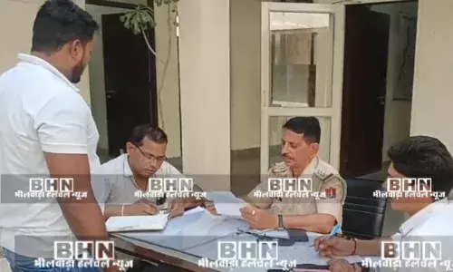 विदेशी नागरिकों की तलाश में जहाजपुर पुलिस ने ज्वैलर्स की दुकानों पर की जांच