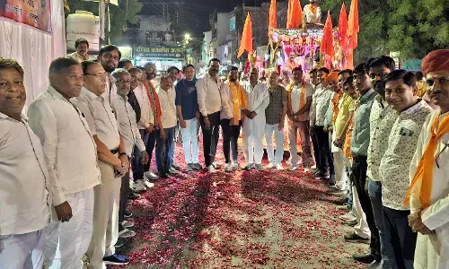 भाजपा ने किया श्री परशुराम जयंती पर निकले मशाल जुलूस का स्वागत