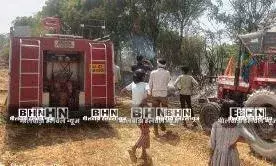 रामपुरा में खेतो में हवा के साथ फैलती गई आग,गड्ढा खोद कर रोका,गोवर्धनपूरा में गोबर की रोड़ी और कंडे में लगी