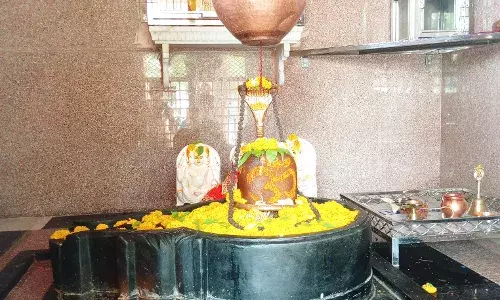 लाडपुरा में साबलेश्वर महादेव के महंत ने की अग्नि तपस्या