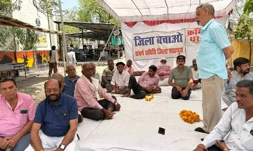 शाहपुरा जिला बचाओ आंदोलन 119 वे दिन भी अनवरत जारी