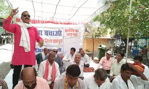 शाहपुरा जिला बचाओ आंदोलन 120 वे दिन भी जारी