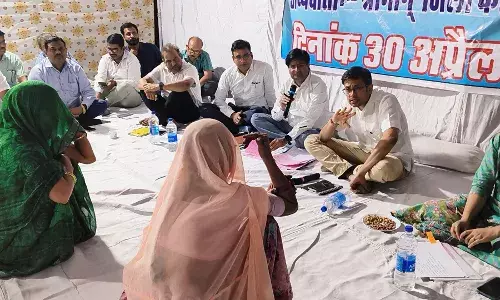 मावली की सांगवा पंचायत में चौपाल में जिला कलक्टर ने सुनी ग्रामीणों की समस्याएं