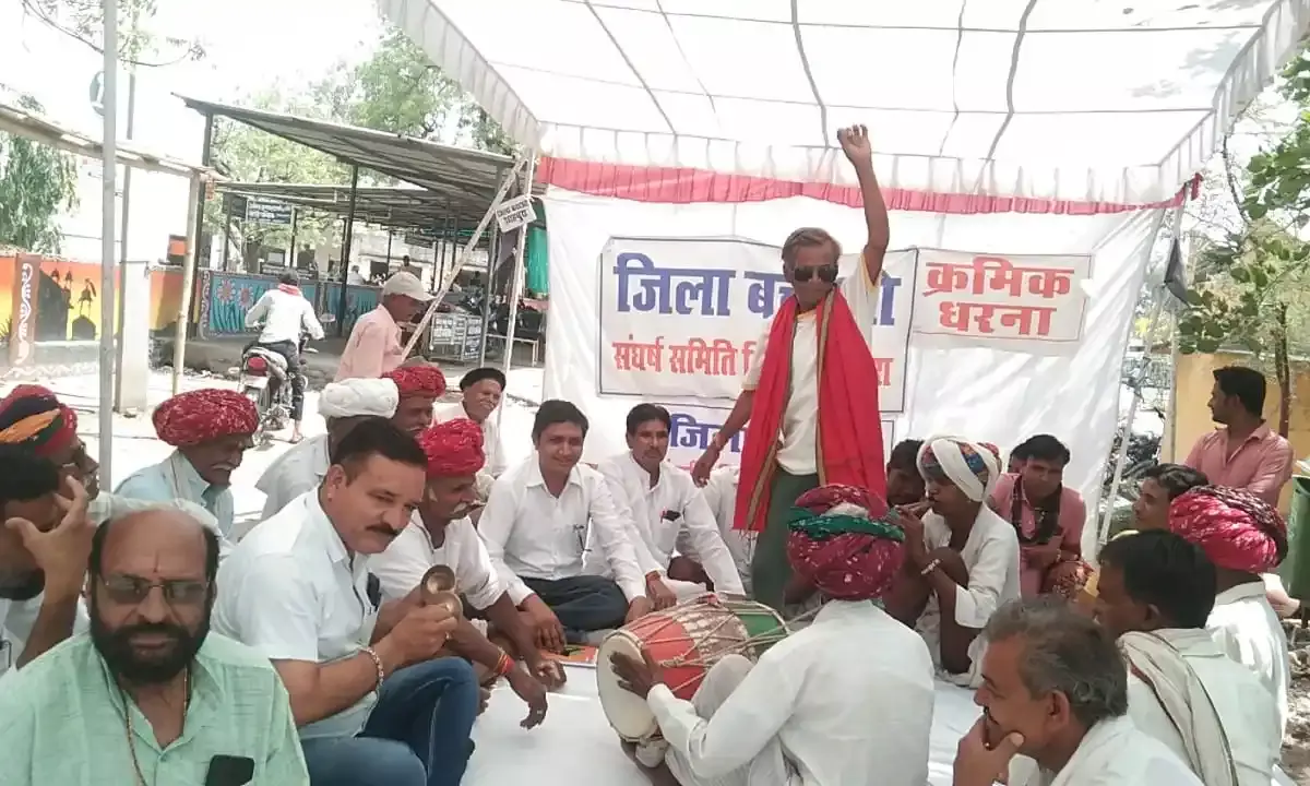 शाहपुरा जिला बचाओ आंदोलन 121 वे दिन भी अनवरत जारी