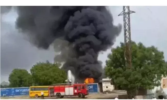 डीजल से भरे टैंकर में अचानक लगी भीषण आग, अजमेर ब्यावर हाईवे को किराया बंद