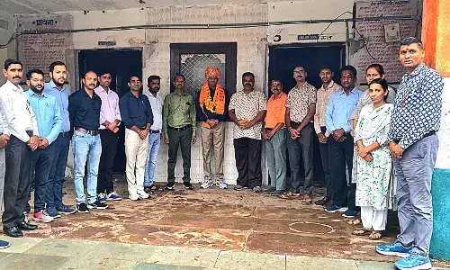 पूर्व विभाग मंत्री राजेन्द्र शर्मा का पनोतिया विद्यालय में किया स्वागत