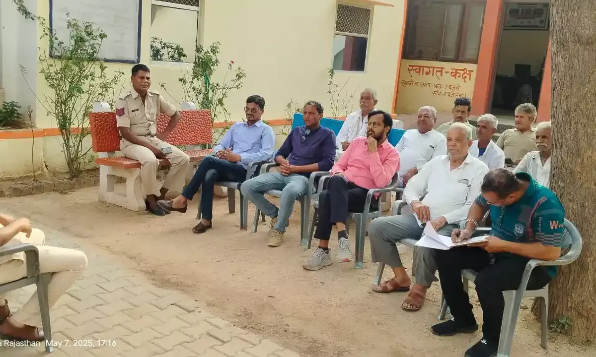 ब्लैकआउट मॉक ड्रिल को लेकर बनेड़ा पुलिस थाने में सीएलजी मीटिंग का आयोजन