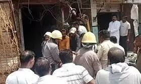 बीकानेर मदान मार्केट में गैस सिलिंडर में विस्फोट,हादसे में पांच लोग घायल