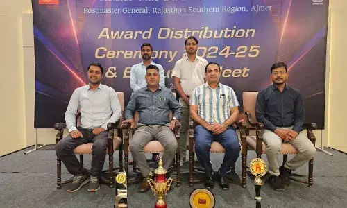 विभिन्न श्रेणियों में भीलवाड़ा डाक मण्डल द्वारा बेहतरीन प्रदर्शन करने पर अधिकारियों एवं कर्मचारियों को किया सम्मानित