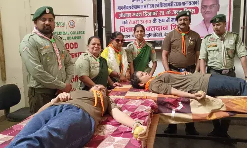 हिंदुस्तान स्काउट एंड गाइड द्वारा रक्तदान शिविर का आयोजन