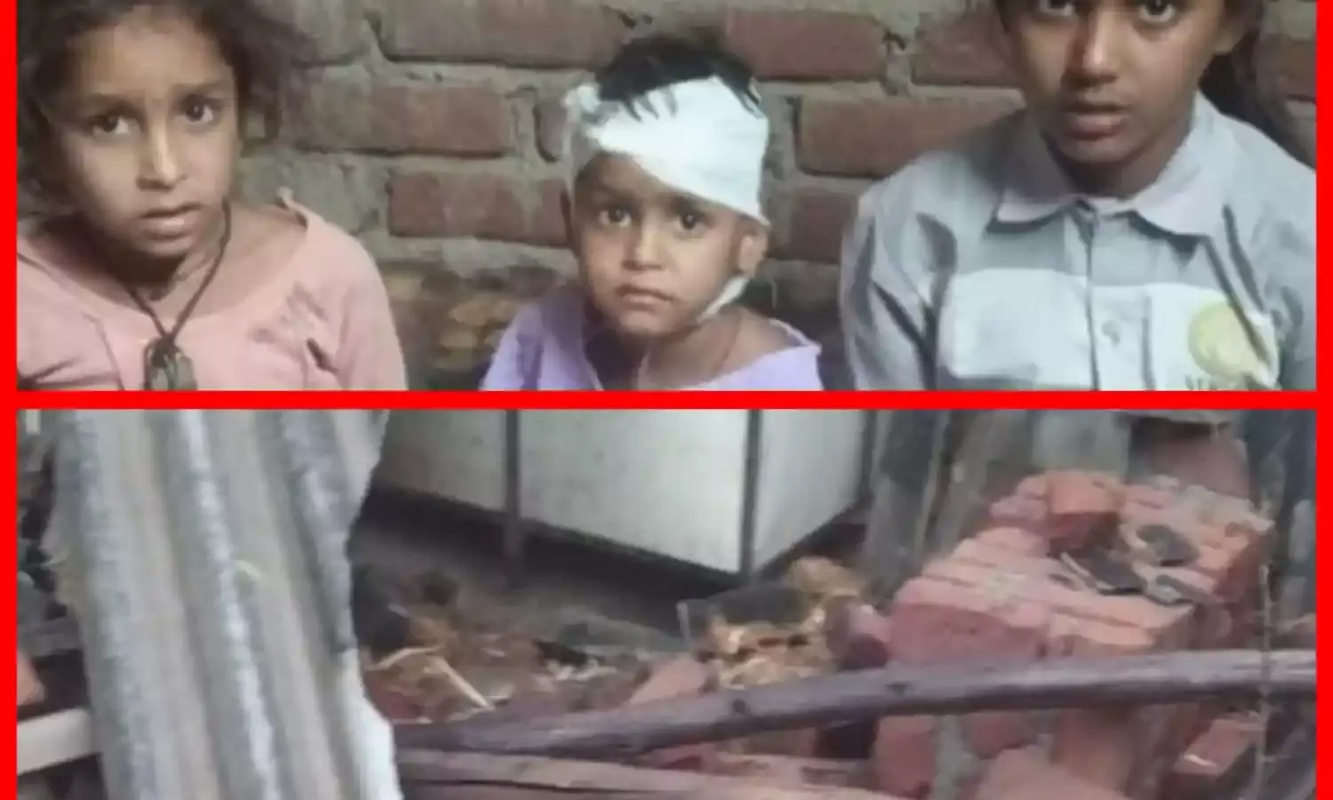 गेता पारोली में तेज अंधड से मकान के चंद्दर टूटे, तीन बालिका घायल