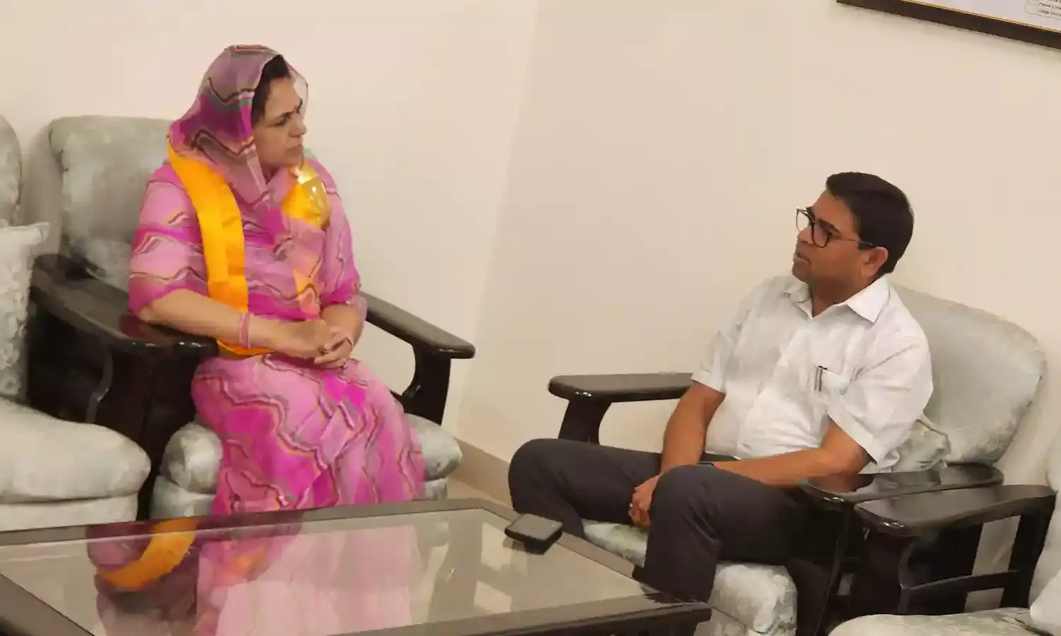 सांसद महिमा कुमारी मेवाड़ ने जिला कलक्टर एवं जिला पुलिस अधीक्षक से की वार्ता