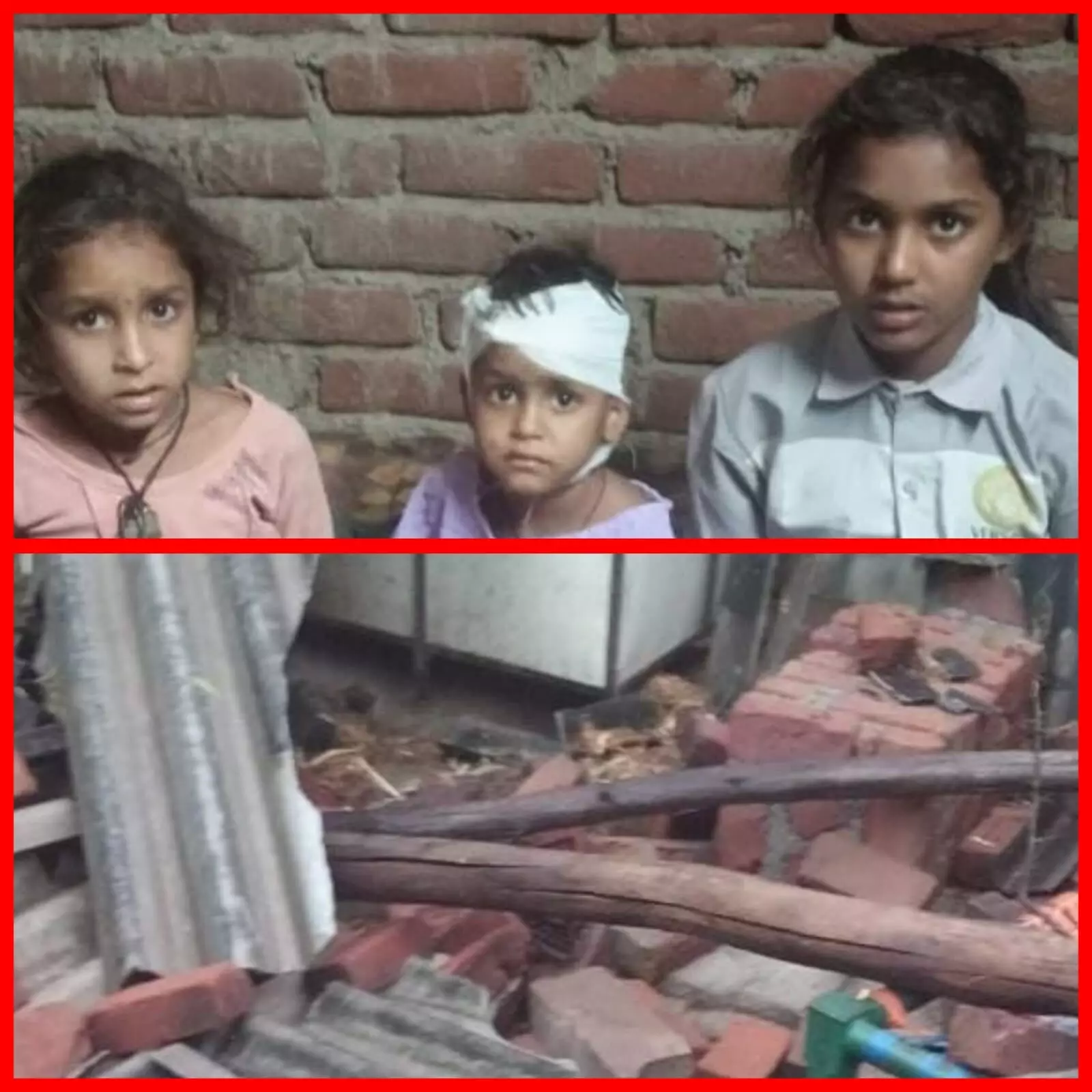 गेता पारोली में तेज अंधड से मकान के चंद्दर टूटे, तीन बालिका घायल गेता पारोली में तेज अंधड से मकान के चंद्दर टूटे, तीन बालिका घायल