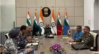 राजनाथ सिंह की अहम बैठक में तीन सेनाओं के प्रमुख और सीडीएस भी मौजूद