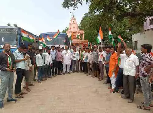 रायला में तिरंगा यात्रा निकाली गई, भारतीय सेना के समर्थन में गूंजे नारे