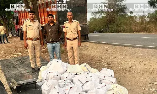 विशाखपट्नम से ट्रक कन्टेनर में तस्करी कर लाई जा रही नशे की बड़ी खेप पकड़ी, तस्कर फरार