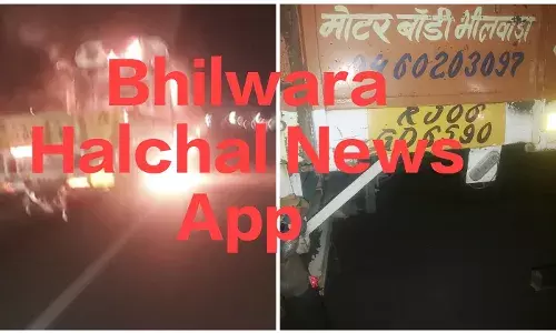 सुझबुझ से बची चालक की जान, एक घंटे रहा जाम, पांच किलोमीटर लंबी वाहनों की लगी कतार