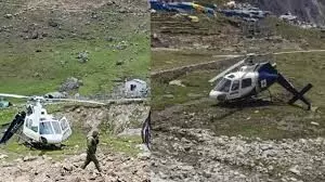 लैंडिंग के समय हेली एम्बुलेंस दुर्घटनाग्रस्त