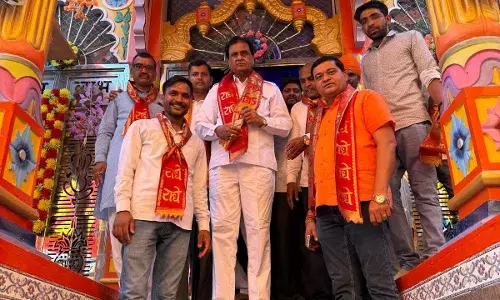 श्री राधाकृष्ण मुर्ति स्थापना एवं पंचकुण्डात्मक नारायण महायज्ञ में पहुंचे- विधायक कृपलानी