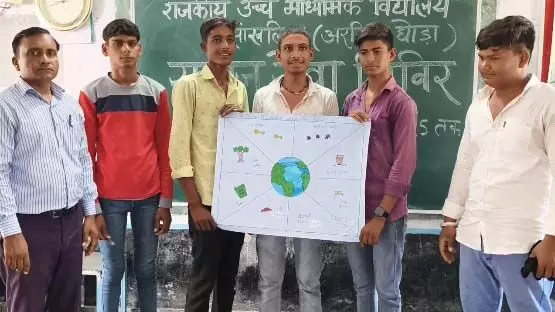 सांखलिया स्कूल में समाज सेवा शिविर में पोस्टर प्रतियोगिता आयोजित सांखलिया स्कूल में समाज सेवा शिविर में पोस्टर प्रतियोगिता आयोजित