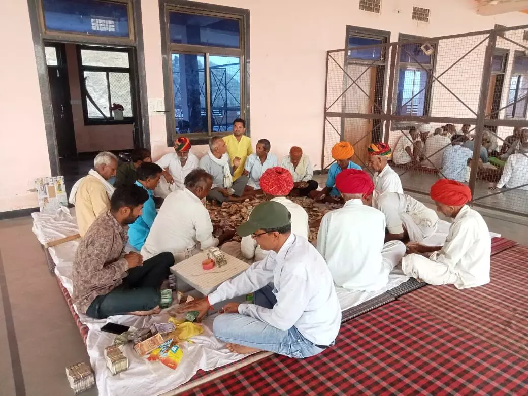 श्री बाण माता शक्ति पीठ पर दान पात्र खोला श्री बाण माता शक्ति पीठ पर दान पात्र खोला